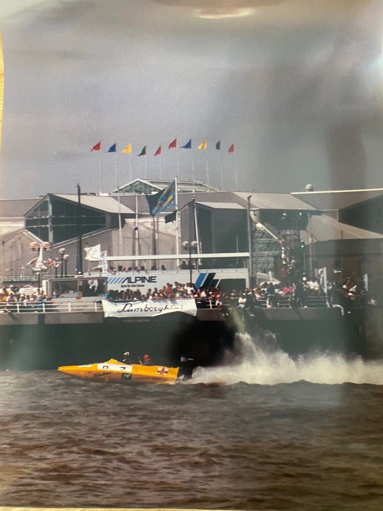 image for Large photo of hull marina speed boat race 