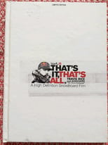 THAT'S IT, THAT'S ALL - TRAVIS RICE SNOWBOARD FILM DVD & BOOKLET