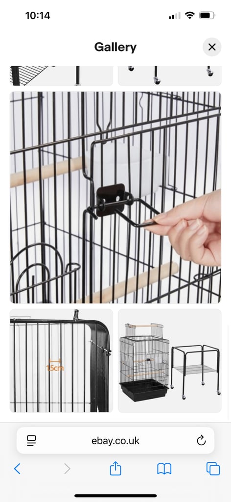 Bird Cage Open Play Top Parrot Cage Budgie Cage w/ Stand for Cockatiel Parakeet