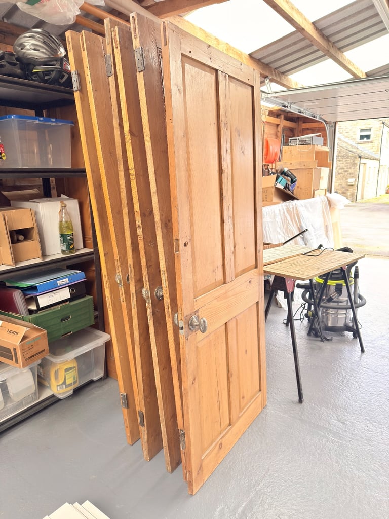 Very old Rustic pine doors with hardware