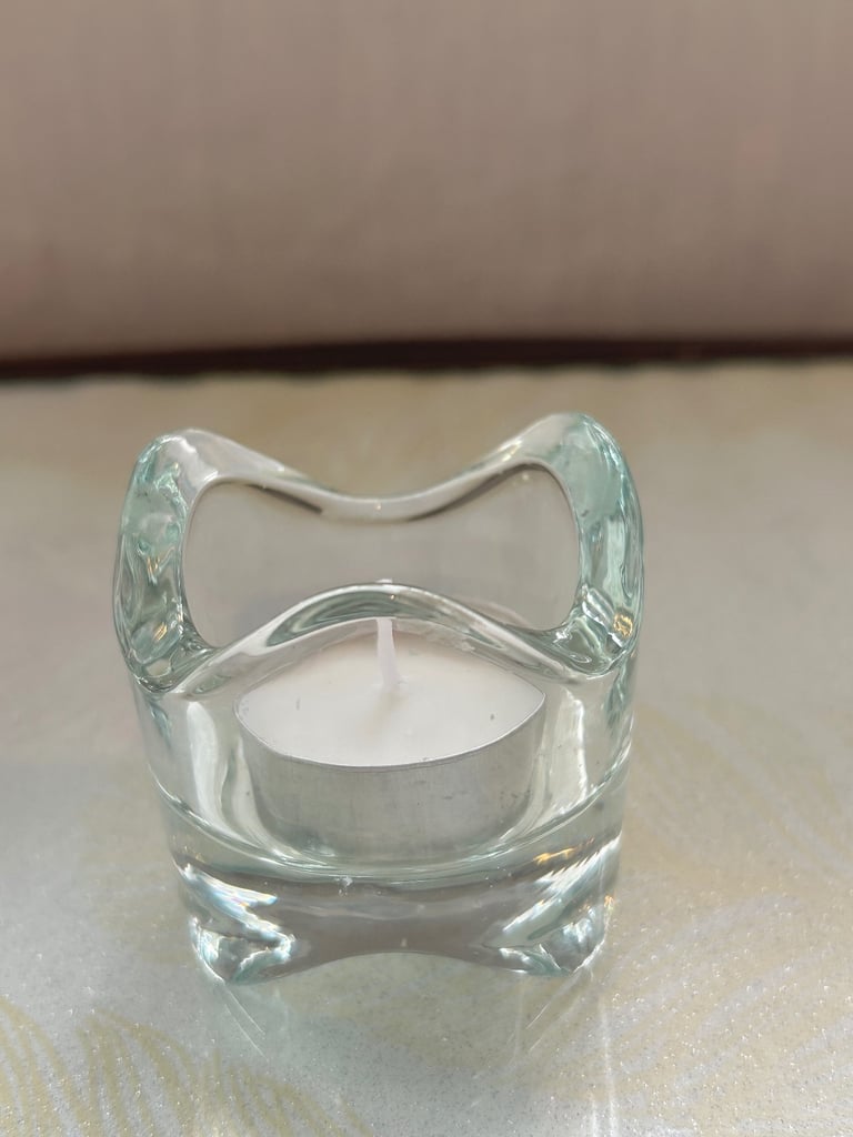 Glass Tealight Holders x 6