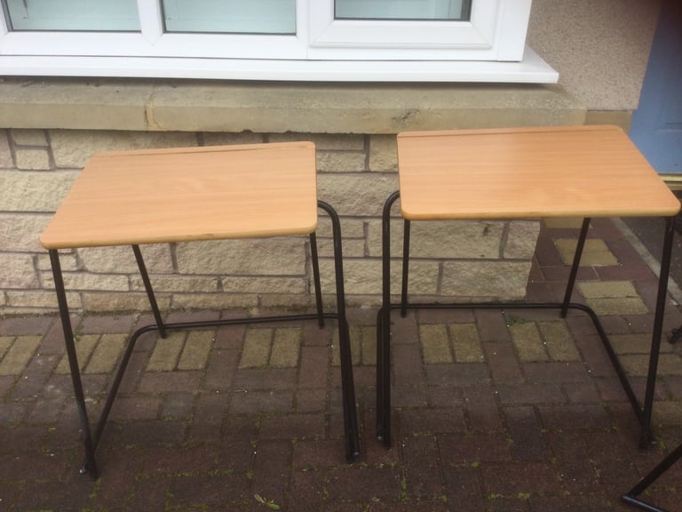 DESK , WOODEN AND METAL FRAME, EXTREMELY STURDY, ONLY £15 EACH 