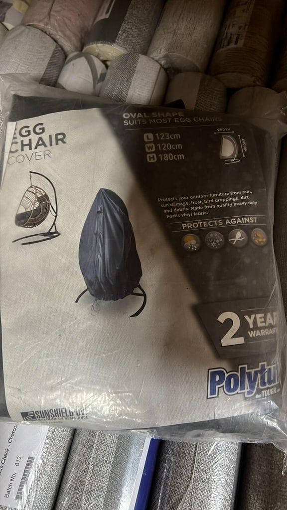 Heavy Duty Egg Chair Cover – Waterproof Outdoor Furniture Protector (123x120x180cm)