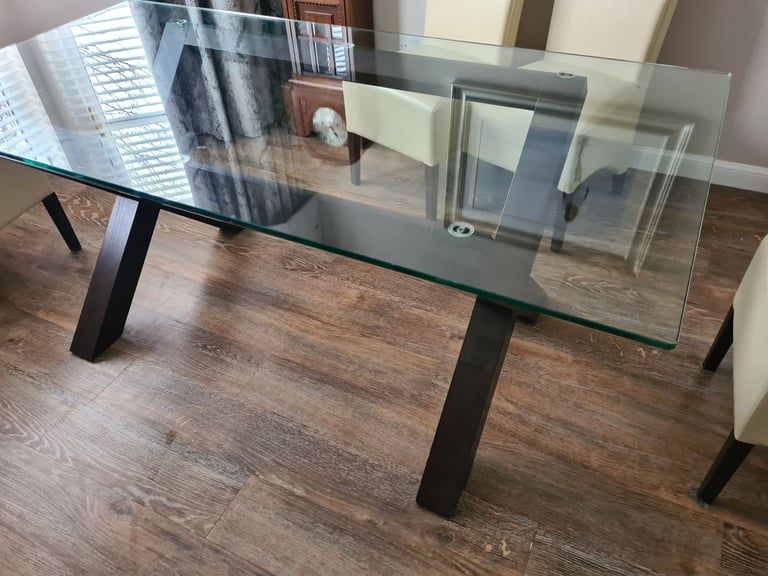 Glass table and chairs