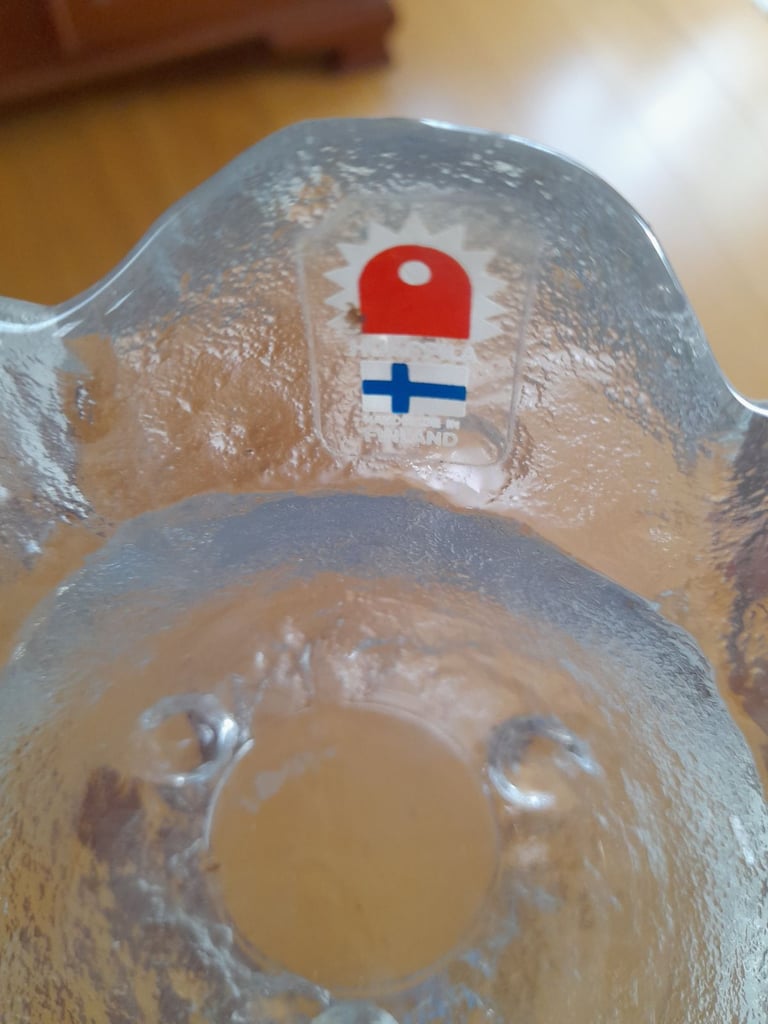 New, unusual shaped bowl from Finland. Mid century, Collectors