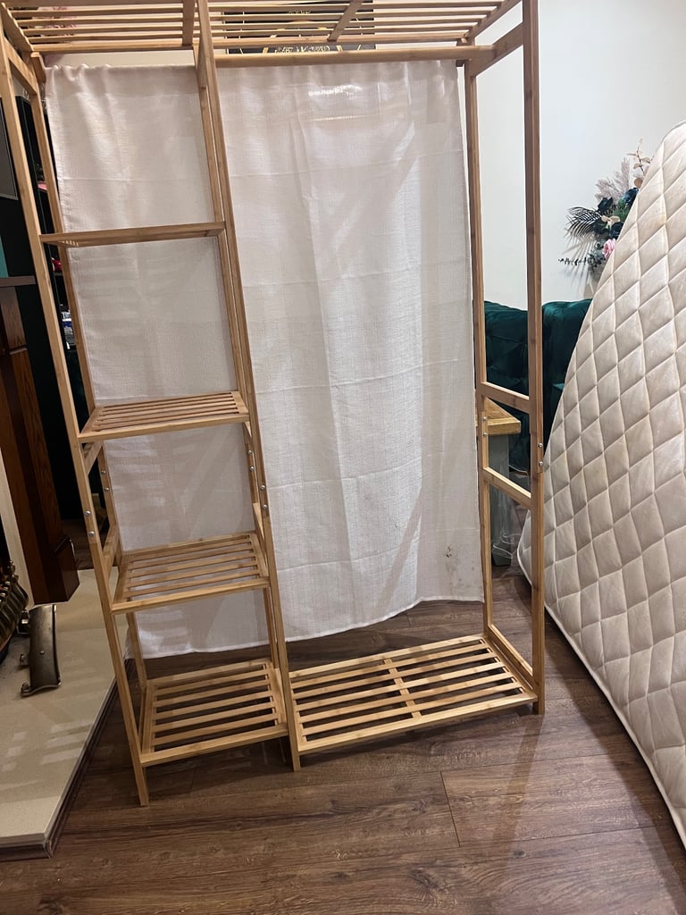 image for Wooden open wardrobe like new