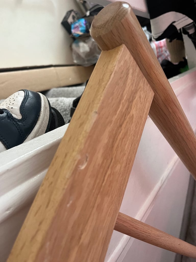 M&S Newark Spindle Double Bed Frame 4ft 6in Ex-Display OAK **will be open to reasonable offers**