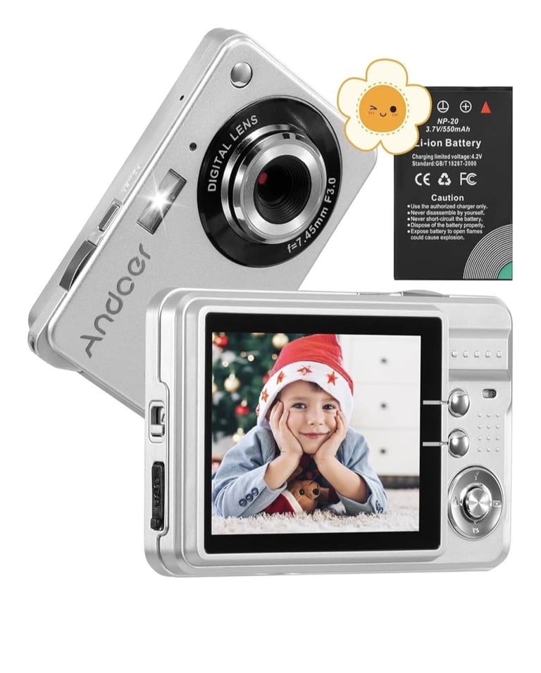image for 18MP Beginners Vloggers Digital Camera + 2 batteries & memory card