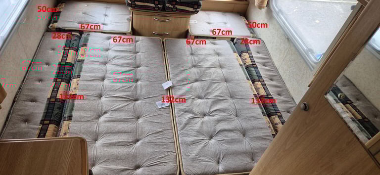 Cushions for camper caravan motorhome boat, set of 10.