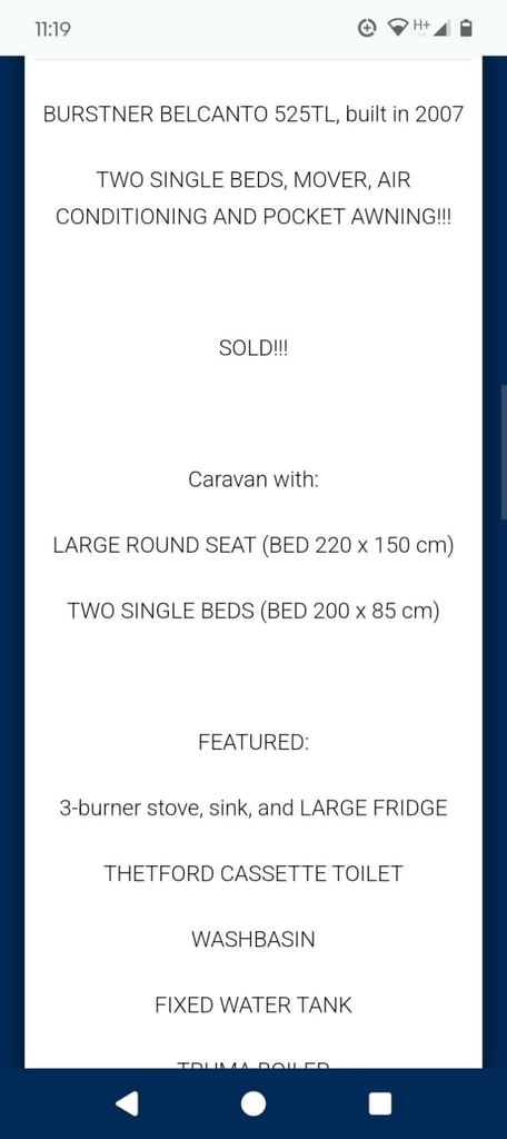2007 Burstner Belcanto 525TL 