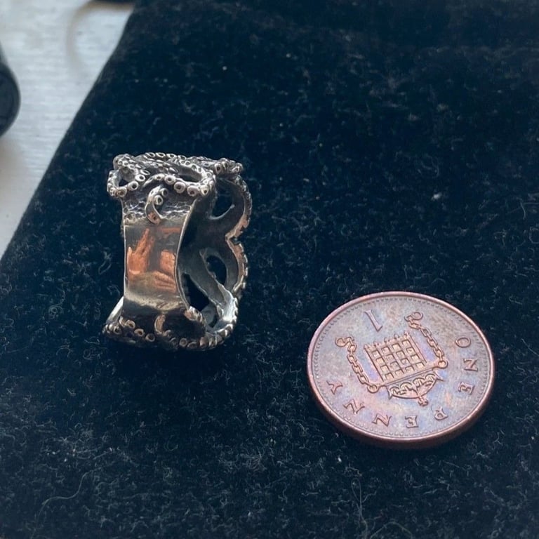 Sterling Silver Octopus / Kraken Ring 