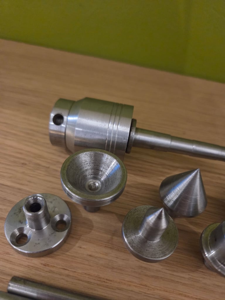 Axminster woodturning Multi-Head Live Revolving Centre & Additional Tips lathe  wood turning