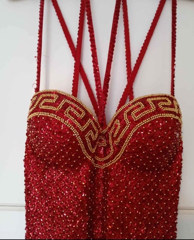 Tropical brand vintage 80s sequin dress
