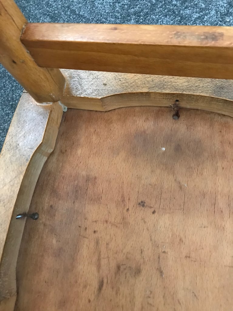 Vintage retro kitchen stool with vinyl top