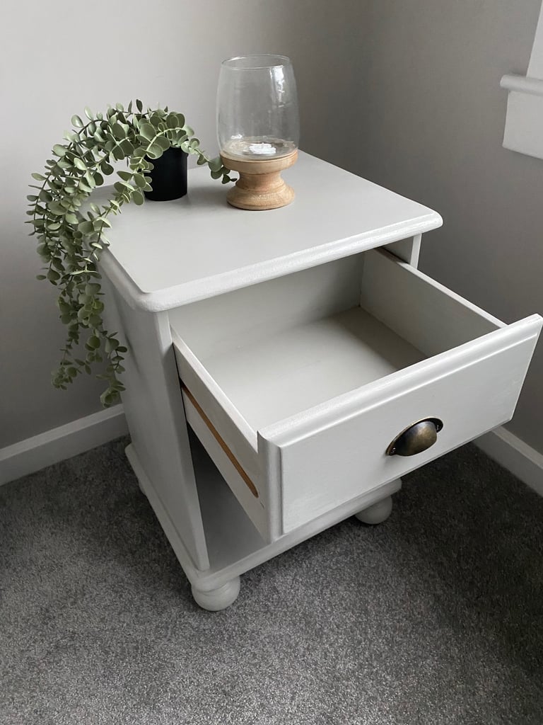 Pine painted bedside table