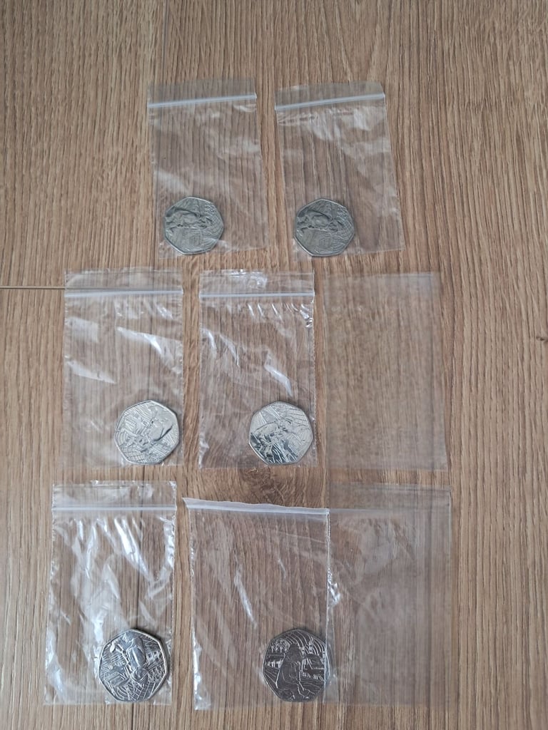 Paddington Bear 50p Collectors Coins. 