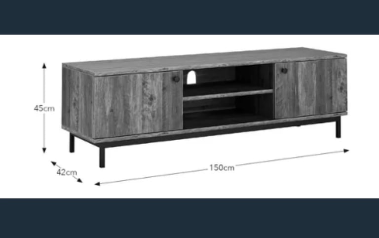 image for Fulton Wide TV Unit for TVs up to 67&quot; DUNELM