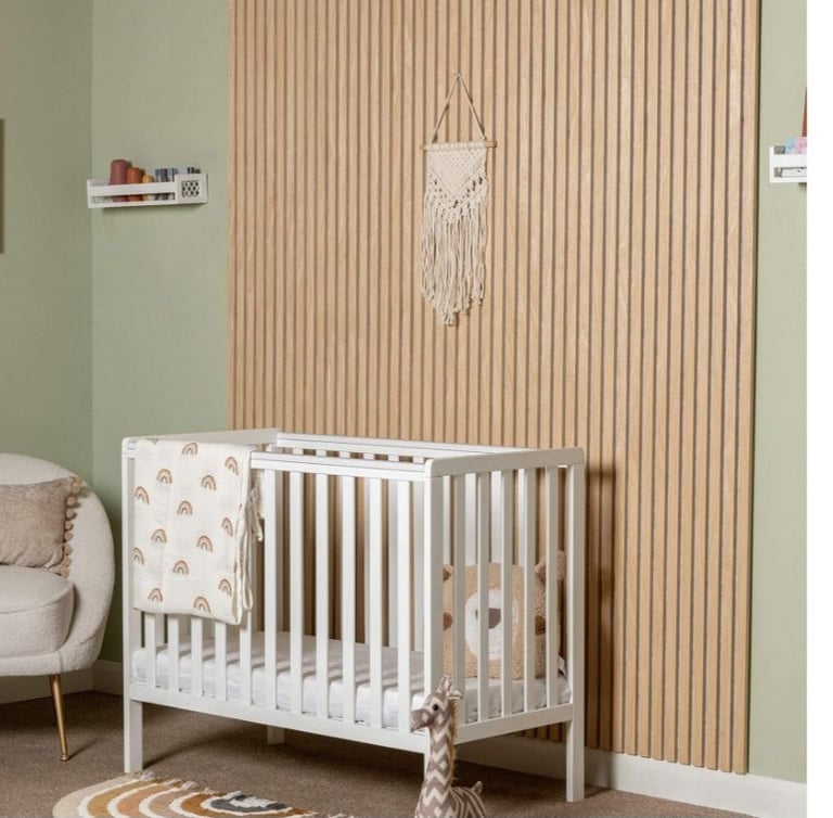 image for Slatted wood effect wall panels 240cm by 15cm