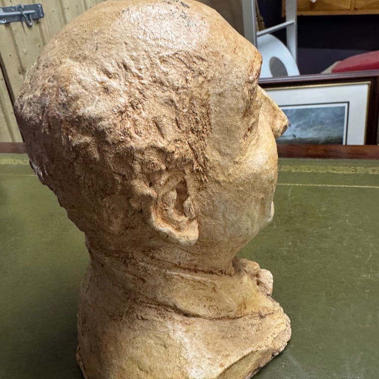 Plaster portrait bust — unsigned, c.20th century — 25 cm tall 