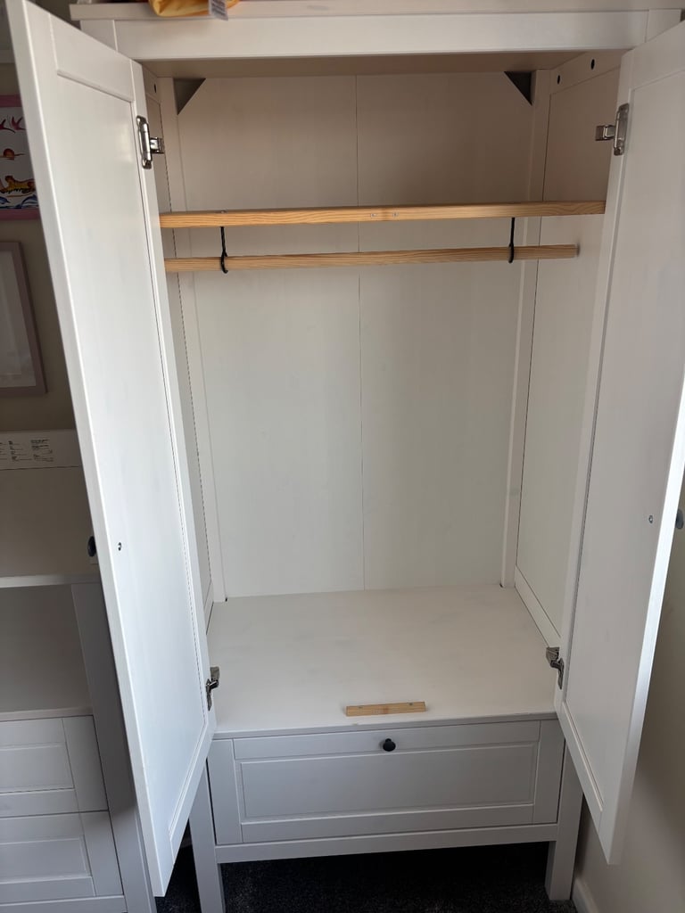 Ikea Sundvik changing table/draws and wardrobe 