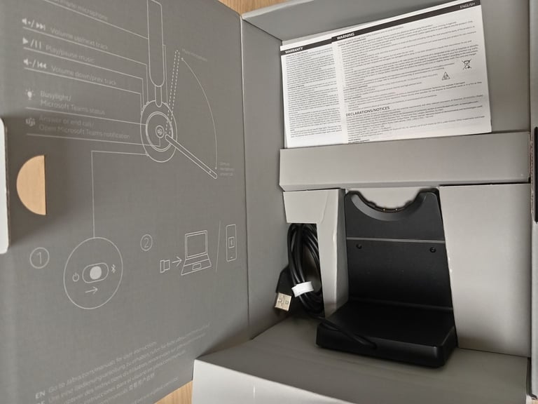 Brand new, in box: Jabra Evolve2 65 MS Stereo USB-C with Charging Stand – Black (Hillhead area)