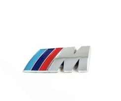 BMW Boot M sport badge Gloss Silver 7.2cm x 2.7cm
