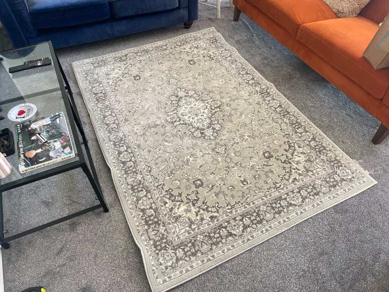 grey persian style rug