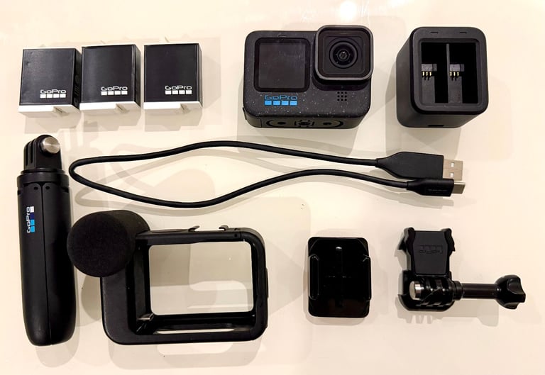 image for GoPro Hero 12 Black + MediaMod + 3 Enduro Batteries + Shorty Mini Extension Pole