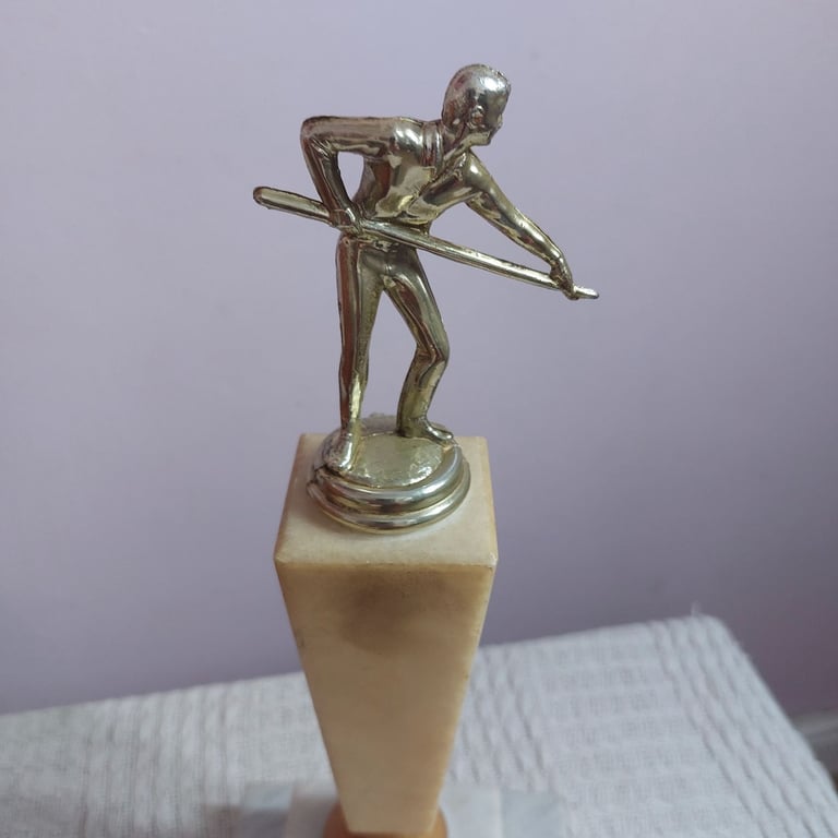 Vintage Marble Snooker Trophy 