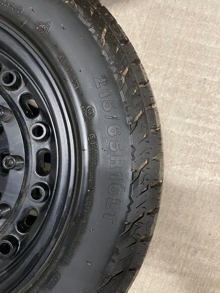 16" Ford Transit Custom Black Rhino Arsenal Alloy Wheels and Tyres