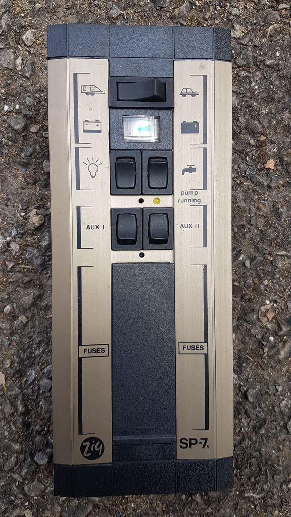 ZIG and other caravan, camper or boat battery distribution units 240v/12v and battery chargers.
