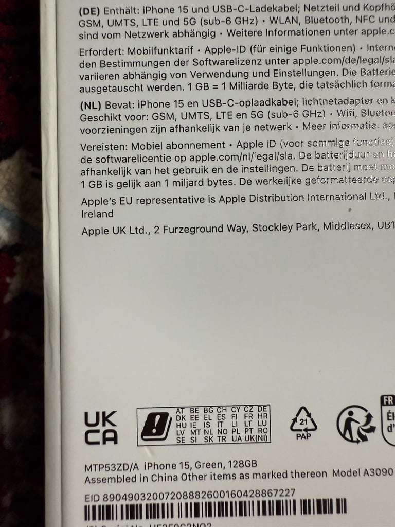 Unlocked iPhone 15 fully working order 