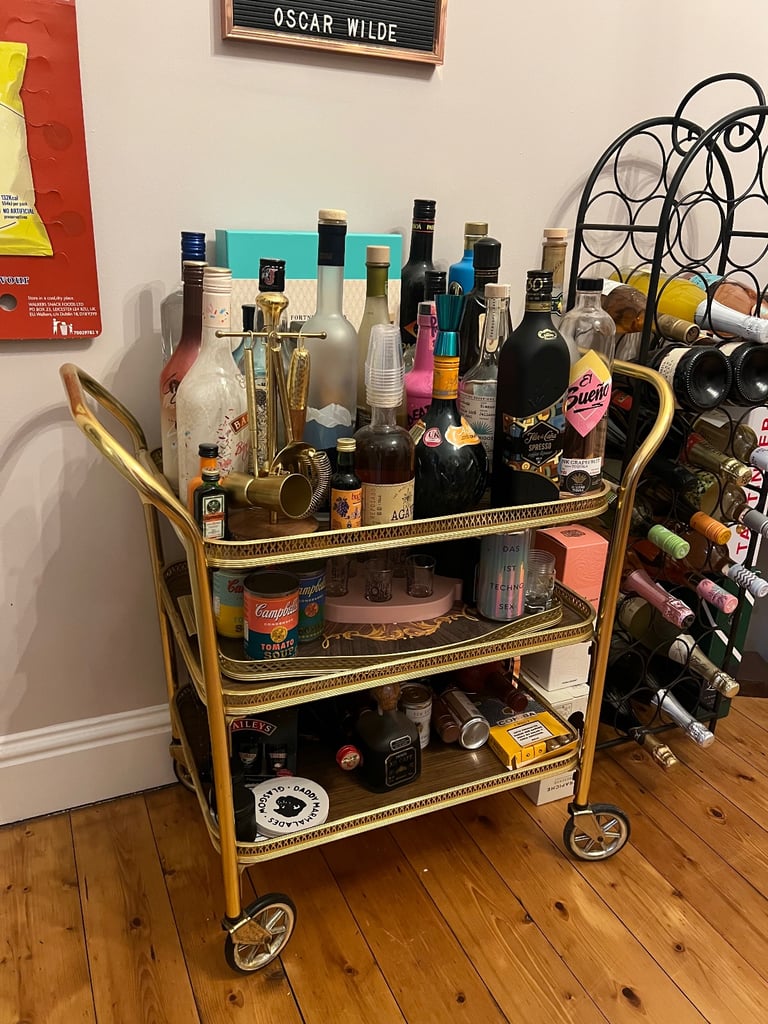 Vintage drinks trolley 