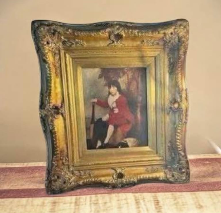 Lovely Large picture in ornate frame 18 inches x 20 inches