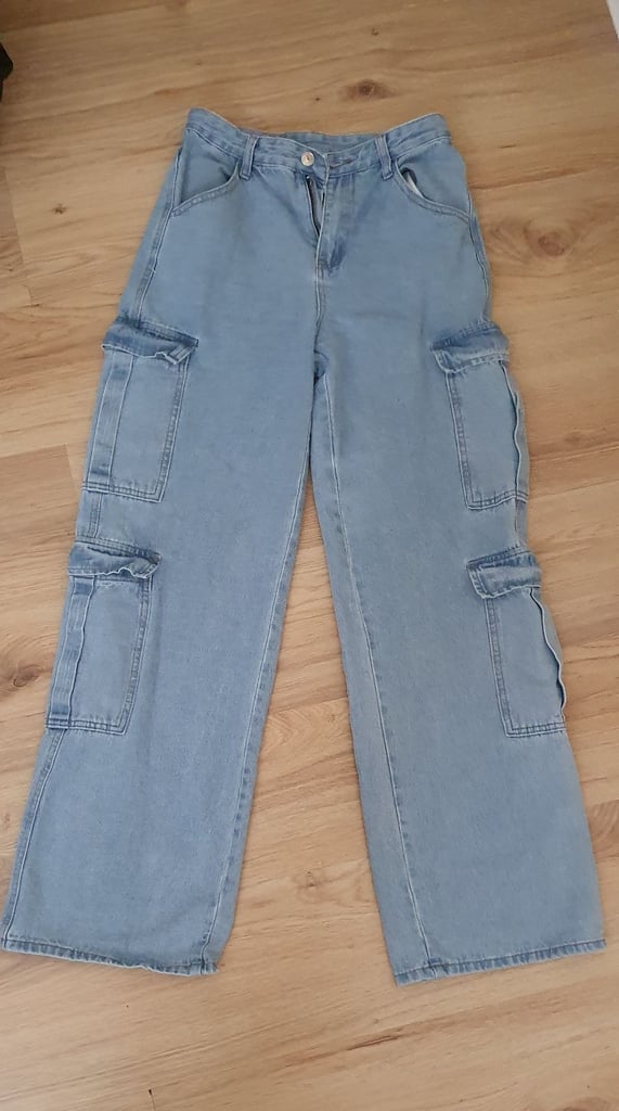 image for TEENS JEANS -  WIDE LEG JEANS - SIZE (UK8) S OR EU 36 