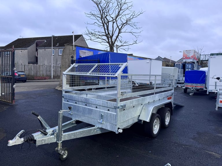 BRAND NEW 10ft X 5ft MASTER TWIN AXLE HEAVY DUTY NIEWIADOW TRAILER 40CM MESH AND LOADING RAMPS