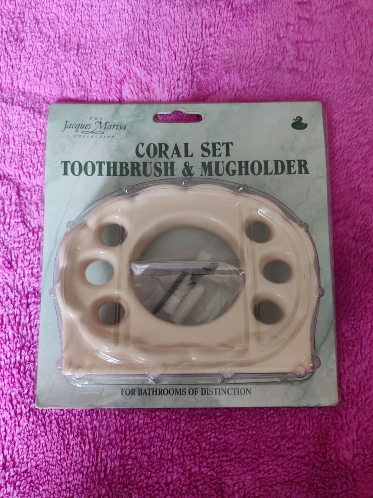 image for Coral set toothbrush & Mugholder