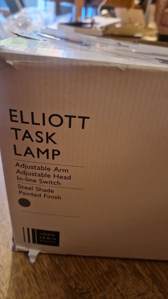 image for John Lewis Elliott Desk Lamp, Graphite Ex Display