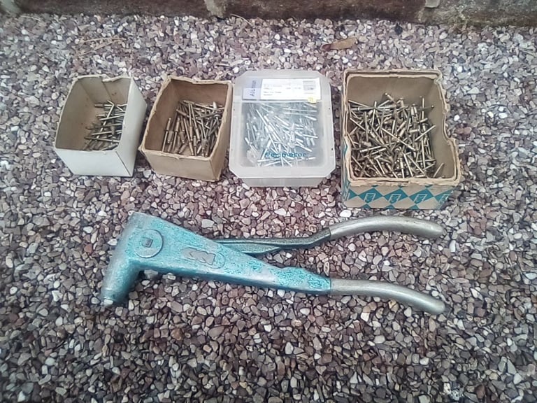 image for Hand tools and rivets set. £10. Hand tool. Hobbies.