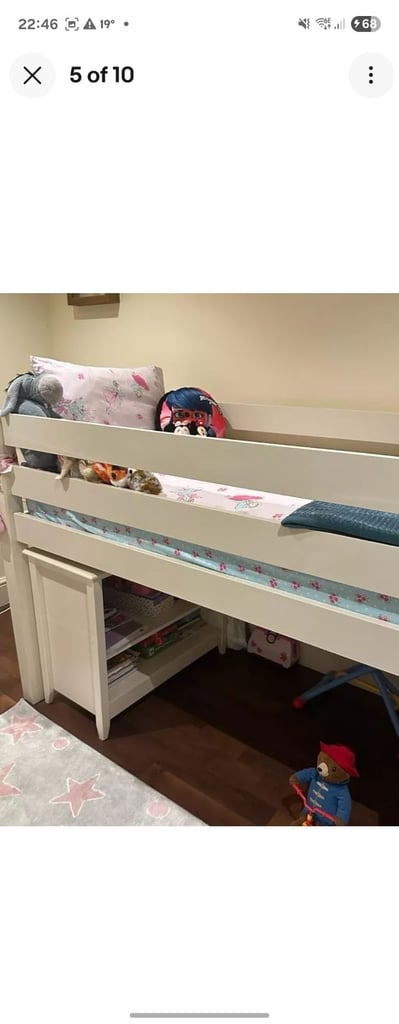 Bunk bed, desk and two chest of drawers
