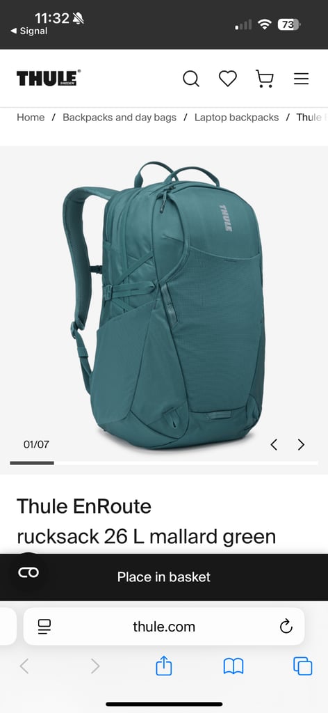Thule rucksack, brand new