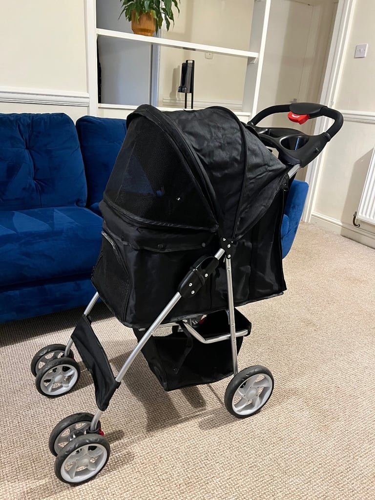 Used Once Foldable Travel Pet Stroller Trolley Pushchair