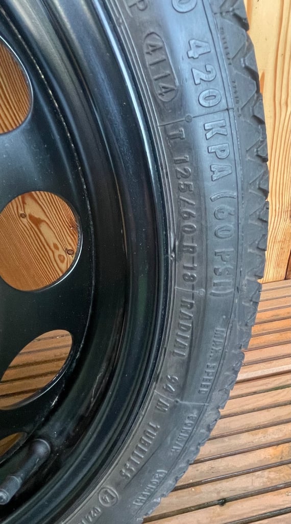 Audi A1   VW Polo   VW Golf  18inch Space Saver wheel          1J0601027M.  3.5,Jx18H2