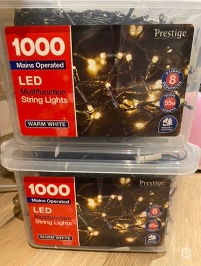 LED fairy lights 1000 warm white X2 sets