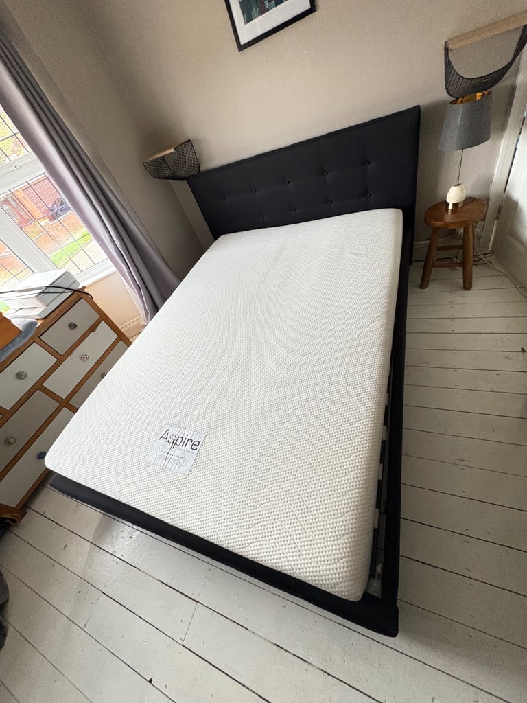 Double bed - mattress and frame 