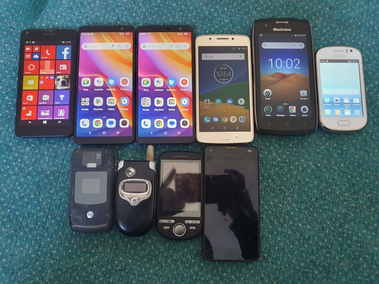 10 Mobile Phones and Acer tablet 