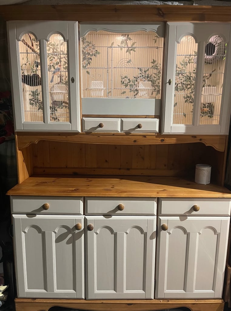 Bespoke Large birdcage unit indoor aviary unique dresser with storage 