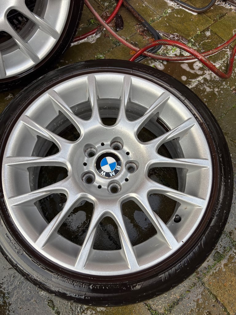 GENUINE BMW STAGGERED BBS 216m MOTORSPORT 320si ALLOY WHEELS.e90,e46,f20,f30