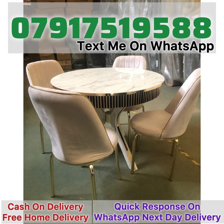 Dining table with 4 and 6 chairs Free Delivery