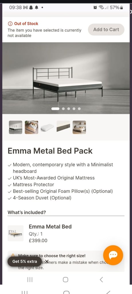 image for EMMA SUPERKING BEDFRAME BRAND NEW